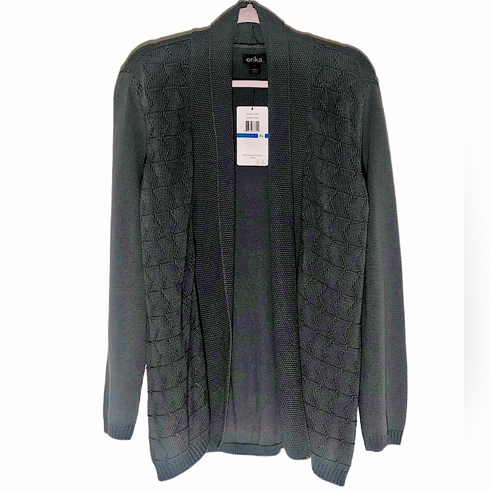 Erika Woman’s Cardigan Tank Smoked Pearl Size XL